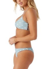 O'Neill Oneill Juniors Saltwater Essentials Printed Cross Back Bikini Top Flamenco Bikini Bottoms