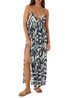 O'Neill Juniors' Saltwater Essentials Printed Maxi Cover-Up Dress - Slate