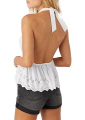 O'Neill Juniors' Siena Eyelet Halter Top - White