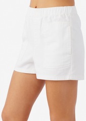 O'Neill Juniors' Sonnet Cotton Denim Pull-On Shorts - White