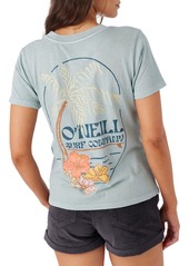 O'Neill Juniors' Super Rad Graphic Print Cotton T-Shirt - Silver Blue