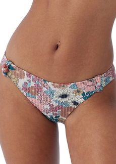 O'Neill Juniors' Tenley Floral-Print Alamitos Knotted Bikini Bottoms - Cement
