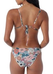 O'Neill Oneill Juniors Tenley Floral Print Jupiter Bikini Top Matching Knotted Bikini Bottoms