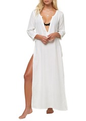 O'Neill Kayson Maxi Cover-Up Dress in White at Nordstrom