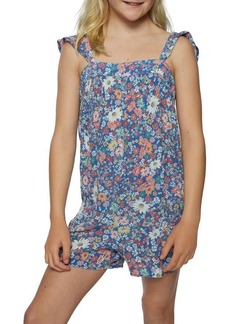 O'Neill Kids' Augie Floral Sleeveless Romper in Blue at Nordstrom