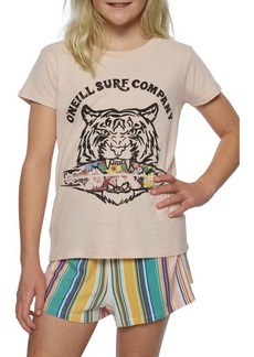 O'Neill Kids' Rawr Cotton Graphic Tee in Blush at Nordstrom