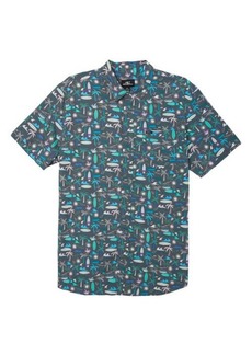 O'Neill Kids' Surf Dayz Button-Up Shirt in Graphite at Nordstrom