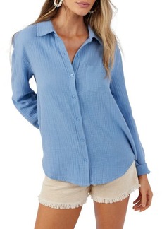 O'Neill Leni Cotton Gauze Button-Up Shirt