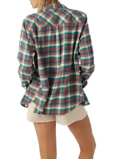 O'Neill Logan Plaid Shirt in Blue/Green Multi Colored at Nordstrom Rack