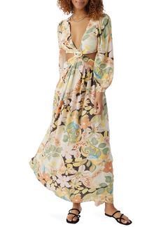 O'Neill Manali Long Sleeve Maxi Dress in Multi Colored at Nordstrom Rack