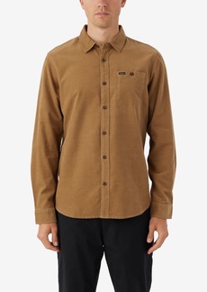 O'Neill Men's Caruso Solid Long Sleeves Shirt - Dark Khaki
