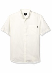O'NEILL Men's Casual Modern Fit Short Sleeve Woven Button Down Shirt White/Banks XXL