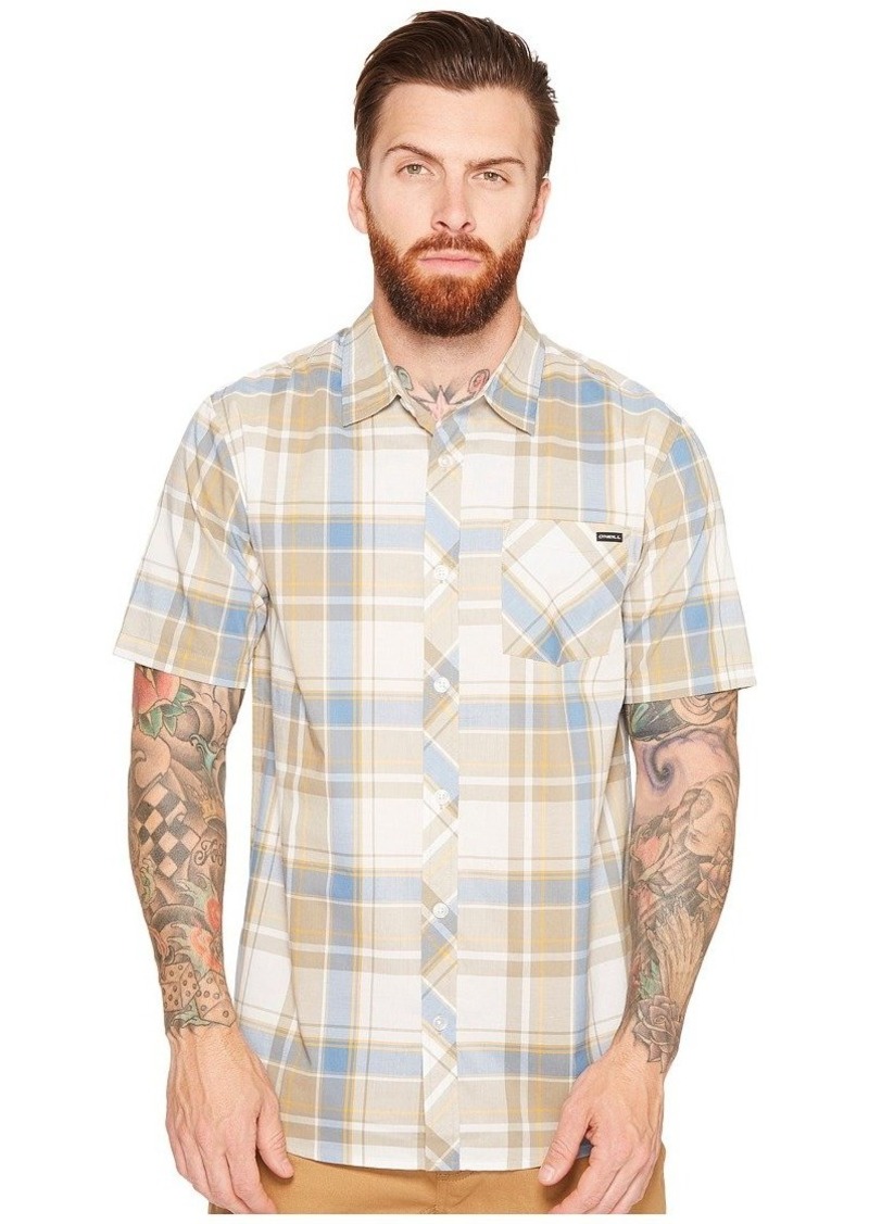 O'Neill Men's Casual Standard Fit Short Sleeve Woven Button Down Shirt