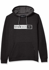 O'NEILL Men's Heritage Logo Fleece Sweatshirt Hoodie Charcoal Heather/Framed
