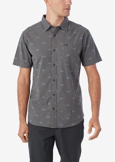 O'Neill Men's Quiver Stretch Dobby Short Sleeve Standard Woven Shirt - Graphite