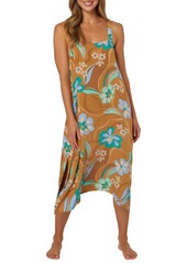 O'Neill Miranda Floral Cover-Up Dress in Chipmunk at Nordstrom Rack