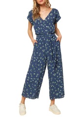 O'Neill Nickie Floral Print Woven Crop Jumpsuit