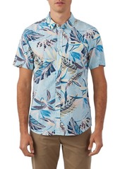 O'Neill Oasis Modern Fit Tropical Print Short Sleeve Button-Up Shirt