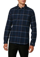 O'Neill Redmond Plaid Flannel Button-Up Shirt in Navy 2 at Nordstrom