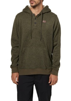 O'Neill Renzo High Pile Fleece Lined Hoodie in Army at Nordstrom