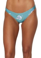 O'Neill Rockley Chan Floral Bikini Bottoms in Teal at Nordstrom