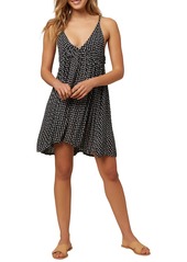 O'Neill Saltwater Ditsy Cover-Up Tank Dress in Black at Nordstrom