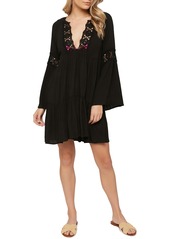 O'Neill Saltwater Solids Long Sleeve Cover-Up Tunic Dress