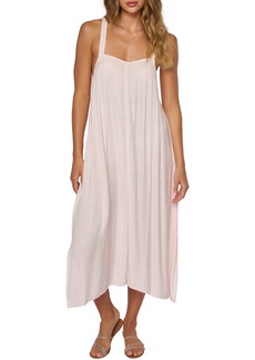 O'Neill Saltwater Solids Miranda Sleeveless Cover-Up Midi Dress in Peony at Nordstrom