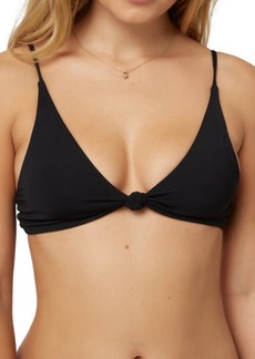 O'Neill Saltwater Solids Pismo Bikini Top in Black at Nordstrom