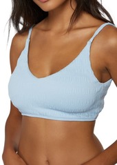 O'Neill Saltwater Solids Textured Bralette Bikini Top in Sky Blue at Nordstrom
