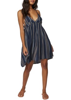 O'Neill Saltwater Stripes Cover-Up Dress in Slate at Nordstrom