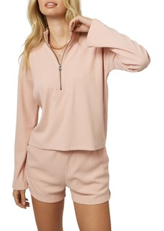 O'Neill Sandy Quarter Zip Pullover in Peony at Nordstrom