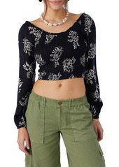 O'Neill Santi Floral Smocked Crop Top