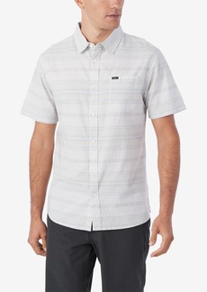 O'Neill Men's Seafaring Stripe Short Sleeve Standard Shirt - White