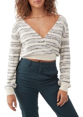 O'Neill Seaside Stripe Faux Wrap Sweater