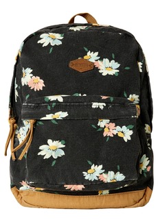 O'Neill Shoreline Floral Cotton Canvas Backpack in Black at Nordstrom