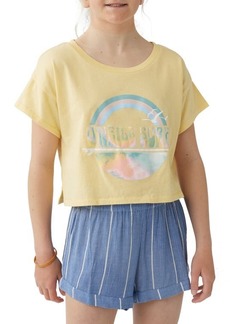 O'Neill Tie Dyein' Graphic Crop Tee in Straw at Nordstrom
