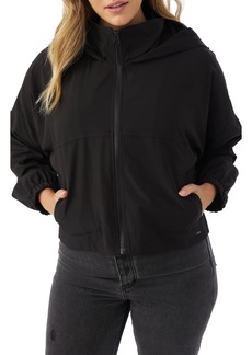 O'Neill Water Resistant Hooded Jacket in Black at Nordstrom
