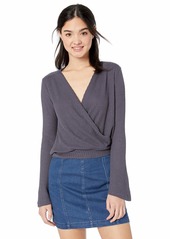O'NEILL Women's Cayenne Knit Wrap Top with Bell Sleeves  XS