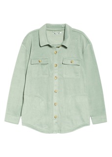 O'Neill Women's Collins Superfleece Button-Up Shirt in Sage Green at Nordstrom