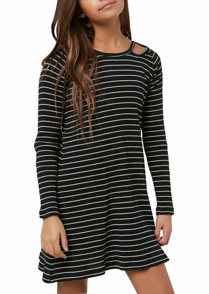 O'Neill Women's Millie Stripe Knit Dress with Cut Out Detail  S