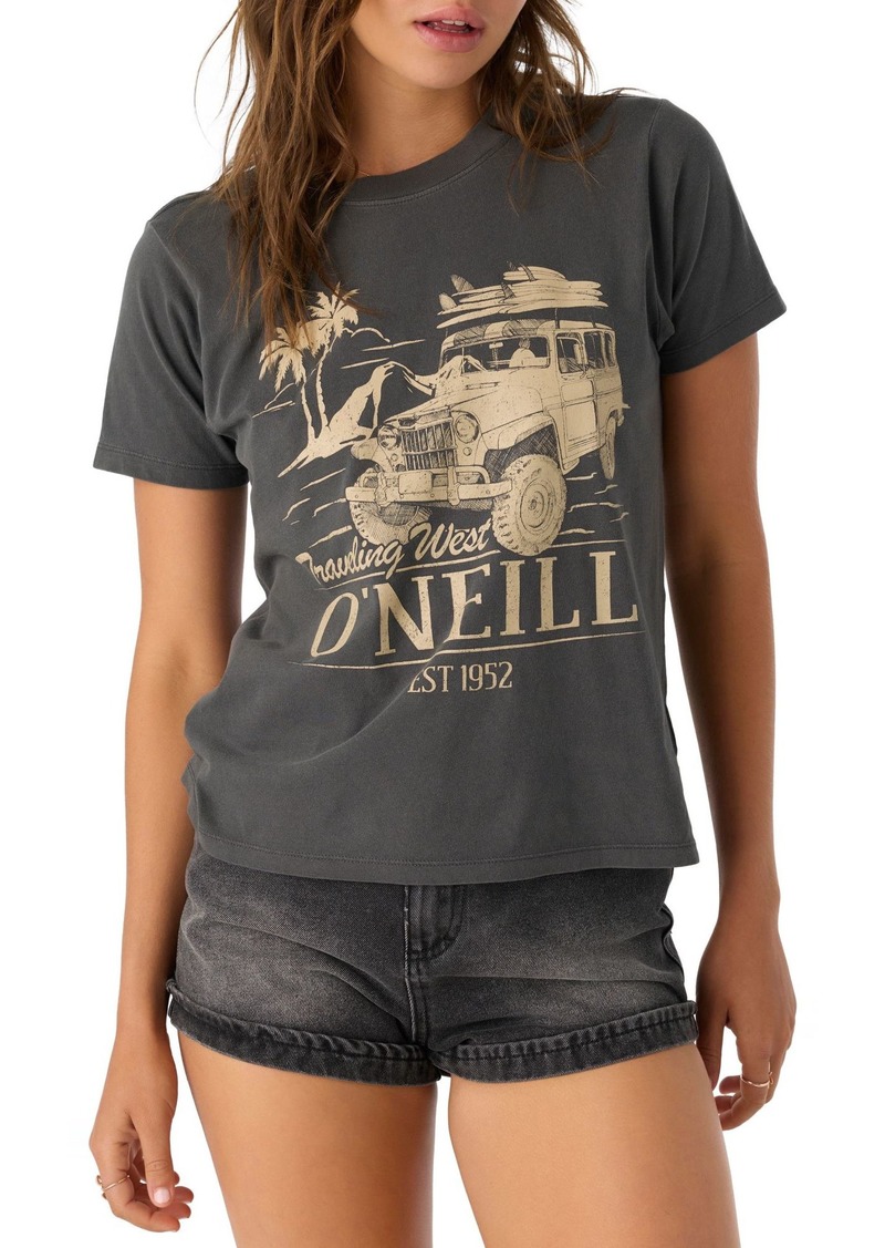 O'Neill Women's Traveling West T-Shirt, XS, Black