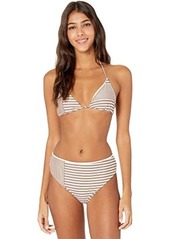 O'Neill Sunray Stripe Hi-Waist Bikini Bottoms