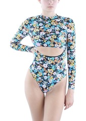 O'Neill Tatum Oxnard Surf Womens Floral Print Polyester One-Piece Swimsuit