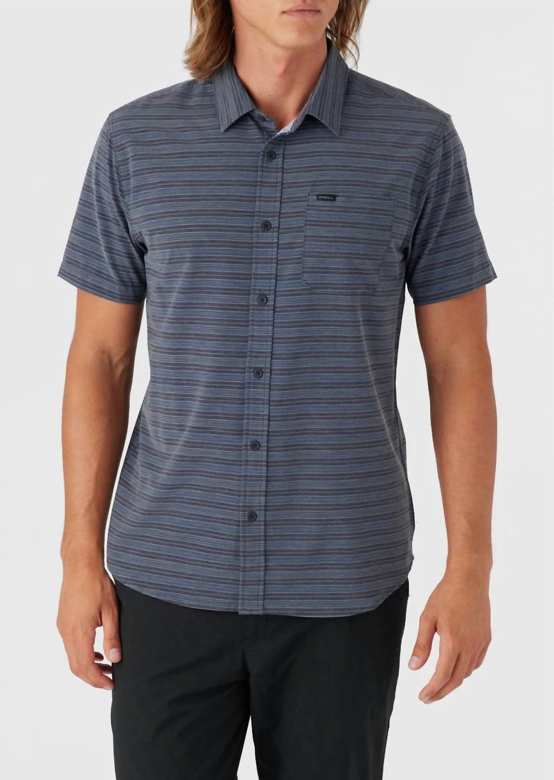 O'Neill Trvlr Upf Stripe Standard Shirt In Black