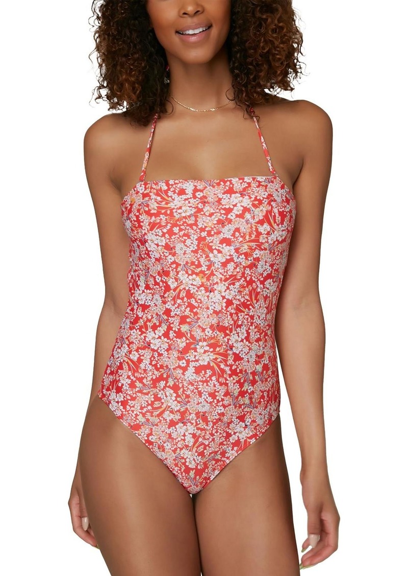 O'Neill Womens Floral Off-The-Shoulder One-Piece Swimsuit