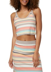 O'Neill Ryan Stripe Cropped Sweater Tank in Multi Colored at Nordstrom