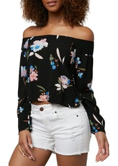 O'Neill Ursa Off the Shoulder Blouse in Black at Nordstrom
