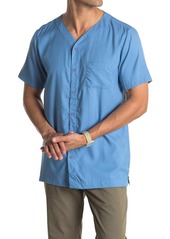 Onia Luca Collarless Regular Fit Shirt in Denim at Nordstrom Rack