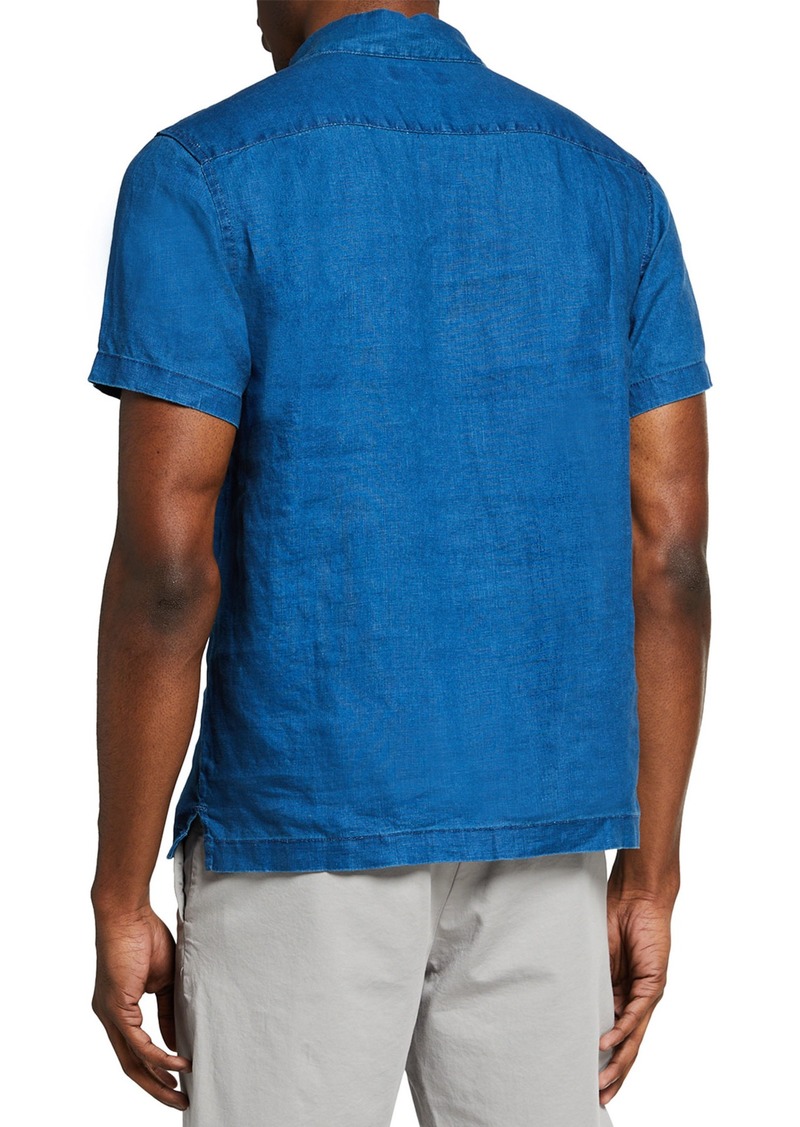 ONIA Waffle-knit cotton-blend Henley T-shirt